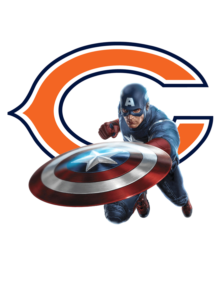 Chicago Bears Captain America Logo vinyl decal